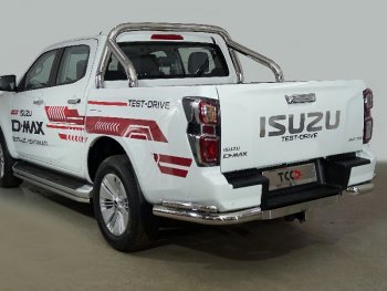 29 999 р. Защита заднего бампера (3.0D, уголки двойные, d76.1/42.4 мм) TCC  Isuzu D-Max ( RT85,TFR SingleCab,  RG DoubleCab) (2015-2024) рестайлинг, дорестайлинг  с доставкой в г. Санкт‑Петербург. Увеличить фотографию 1