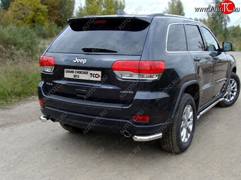 17 999 р. Защита заднего бампера (уголки, d60,3 мм) TCC  Jeep Grand Cherokee  WK2 (2013-2018) 1-ый рестайлинг  с доставкой в г. Санкт‑Петербург