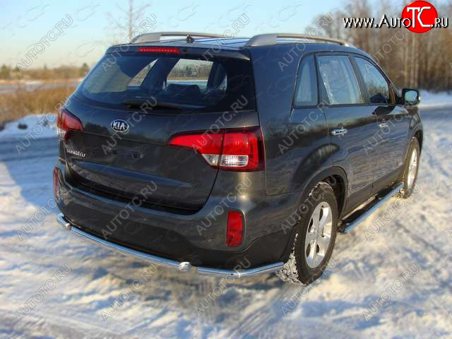 13 399 р. Защита заднего бампера (уголки, d60,3 мм) TCC  KIA Sorento  UM/Prime (2014-2018) дорестайлинг  с доставкой в г. Санкт‑Петербург