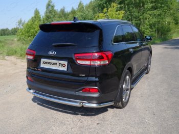 17 999 р. Защита заднего бампера (уголки, d60,3 мм) TCC  KIA Sorento  UM/Prime (2018-2020) рестайлинг  с доставкой в г. Санкт‑Петербург. Увеличить фотографию 1