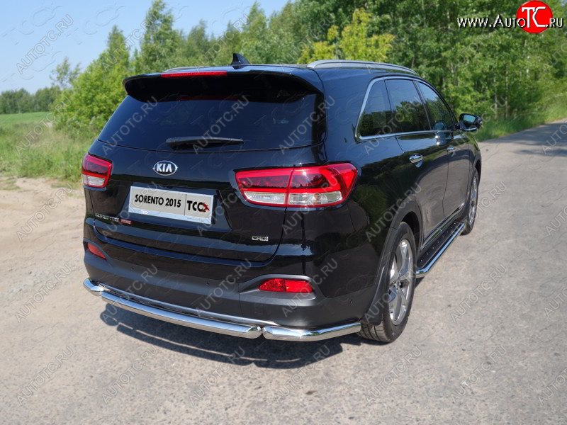 17 999 р. Защита заднего бампера (уголки, d60,3 мм) TCC  KIA Sorento  UM/Prime (2018-2020) рестайлинг  с доставкой в г. Санкт‑Петербург