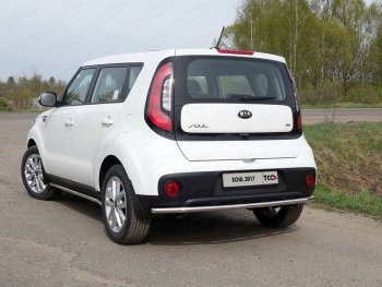 16 549 р. Защита задняя (нержавейка d42,4 мм), ТСС Тюнинг  KIA Soul  2 PS (2017-2019) рестайлинг  с доставкой в г. Санкт‑Петербург. Увеличить фотографию 1