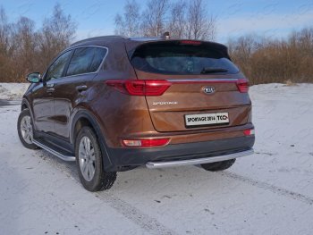 16 549 р. Защита задняя (нержавейка 60,3 мм) ТСС Тюнинг  KIA Sportage  4 QL (2016-2018) дорестайлинг  с доставкой в г. Санкт‑Петербург. Увеличить фотографию 1