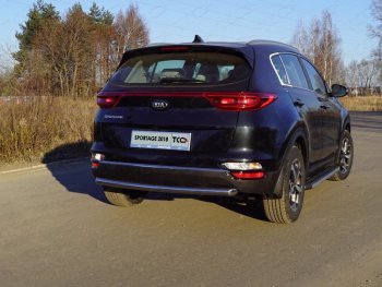 17 999 р. Защита задняя (нержавейка 60,3 мм) ТСС Тюнинг  KIA Sportage  4 QL (2018-2022) рестайлинг  с доставкой в г. Санкт‑Петербург. Увеличить фотографию 1