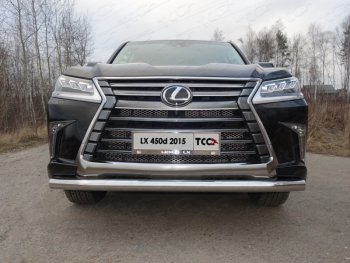 Защита переднего бампера нижняя 76,1 мм ТСС Тюнинг Lexus LX 450d J200 (2015-2024)