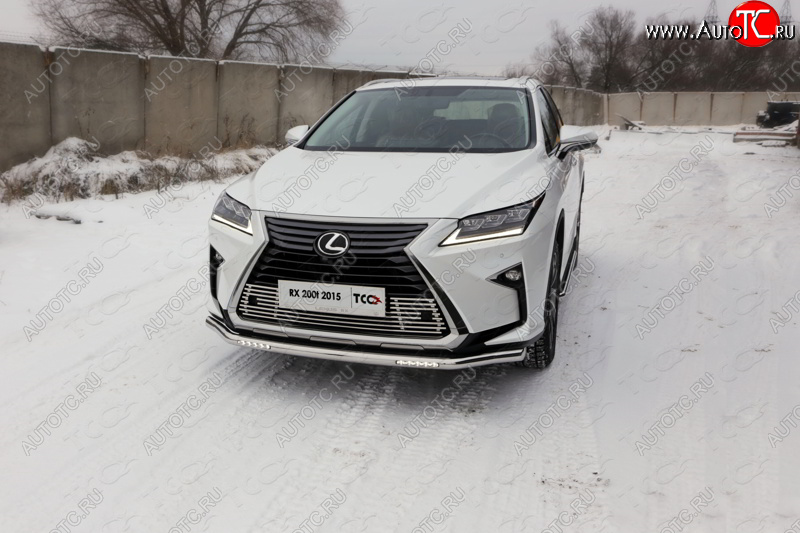 41 999 р. Защита переднего бампера нижняя с ДХО 60,3 мм ТСС Тюнинг Lexus RX350 AL10 рестайлинг (2012-2015) (нержавейка)  с доставкой в г. Санкт‑Петербург