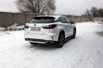 Защита задняя центральная овальная нержавейка75*42 мм, кроме F-Sport ТСС Тюнинг Lexus RX330 XU30 (2003-2006)