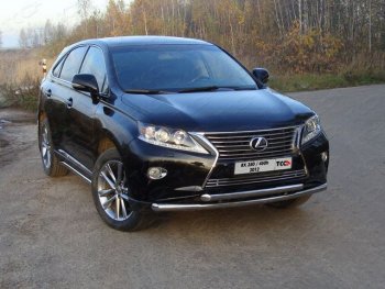 Защита переднего бампера нижняя 60,3*60,3 мм ТСС Тюнинг Lexus RX 350 AL10 рестайлинг (2012-2015)