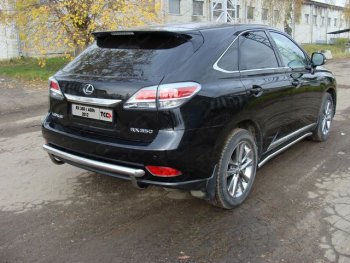 22 599 р. Защита задняя (центральная нержавейка 60,3 мм) кроме F-Sport ТСС Тюнинг  Lexus RX  350 (2012-2015) AL10 рестайлинг  с доставкой в г. Санкт‑Петербург. Увеличить фотографию 1