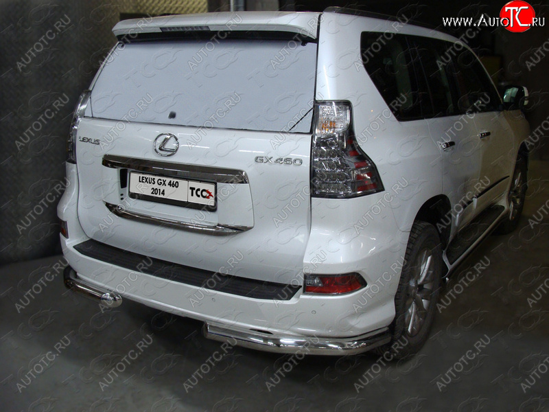 26 699 р. Защита задняя (уголки, нержавейка 76,1 мм) ТСС Тюнинг  Lexus GX  460 (2013-2019) 2 J150 1-ый рестайлинг  с доставкой в г. Санкт‑Петербург