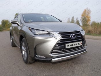 Защита переднего бампера нижняя овальная 75х42 мм ТСС Тюнинг Lexus (Лексус) NX (НХ)  200 (2014-2017) 200 Z10 дорестайлинг