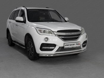 16 549 р. Защита переднего бампера нижняя d60,3 мм ТСС Тюнинг  Lifan X60 (2016-2024) (нержавейка)  с доставкой в г. Санкт‑Петербург. Увеличить фотографию 1