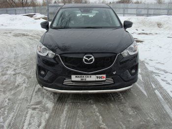 17 999 р. Защита переднего бампера нижняя d60,3 мм ТСС Тюнинг Mazda CX-5 KE дорестайлинг (2011-2014) (нержавейка)  с доставкой в г. Санкт‑Петербург. Увеличить фотографию 1