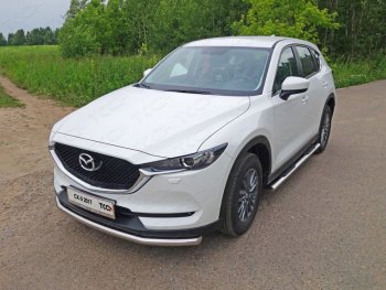 17 999 р. Защита переднего бампера нижняя d60,3 мм ТСС Тюнинг  Mazda CX-5  KF (2016-2024) (нержавейка)  с доставкой в г. Санкт‑Петербург. Увеличить фотографию 1