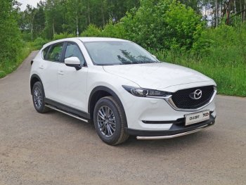 14 999 р. Защита переднего бампера нижняя d42,4 мм ТСС Тюнинг Mazda CX-5 KF (2016-2024) (нержавейка)  с доставкой в г. Санкт‑Петербург. Увеличить фотографию 1