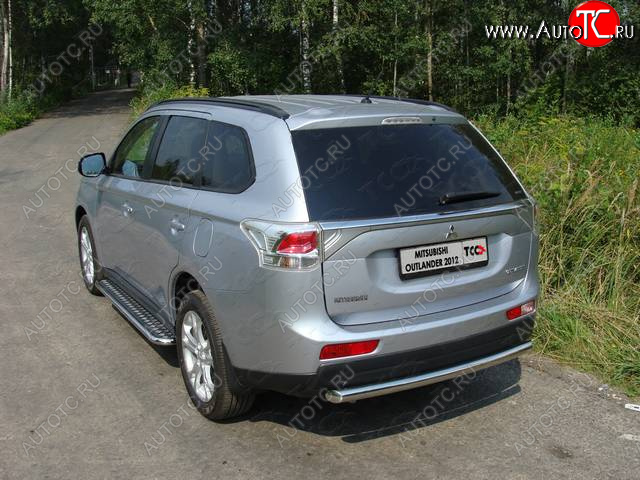 16 549 р. Защита задняя (центральная нержавейка 60,3 мм) ТСС Тюнинг  Mitsubishi Outlander  GF (2012-2014) дорестайлинг  с доставкой в г. Санкт‑Петербург