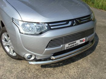 22 599 р. Защита переднего бампера нижняя 60,3*50,8 мм ТСС Тюнинг  Mitsubishi Outlander  GF (2012-2014) дорестайлинг (нержавейка)  с доставкой в г. Санкт‑Петербург. Увеличить фотографию 1