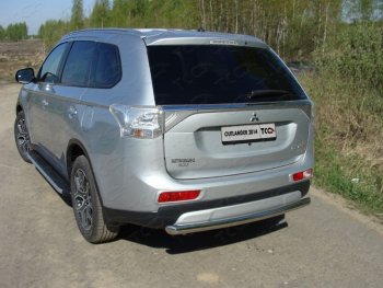 16 549 р. Защита задняя (центральная нержавейка 60,3 мм) ТСС Тюнинг  Mitsubishi Outlander  GF (2014-2016) 1-ый рестайлинг  с доставкой в г. Санкт‑Петербург. Увеличить фотографию 1