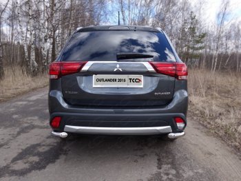 22 599 р. Защита заднего бампера (уголки, d60,3 мм) TCC Mitsubishi Outlander GF 2-ой рестайлинг (2015-2018)  с доставкой в г. Санкт‑Петербург. Увеличить фотографию 1