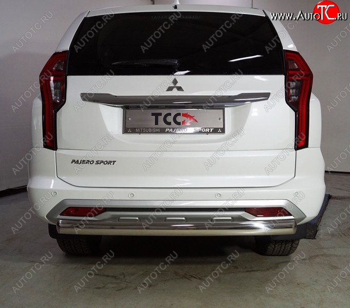 23 399 р. Защита заднего бампера (овальная, d75х42 мм) TCC Mitsubishi Pajero Sport QF рестайлинг (2019-2022)  с доставкой в г. Санкт‑Петербург