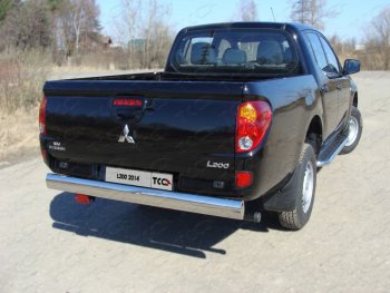 13 299 р. Защита задняя (центральная 120х60 мм) ТСС Тюнинг  Mitsubishi L200  4 (2013-2016)  рестайлинг (центральная)  с доставкой в г. Санкт‑Петербург. Увеличить фотографию 1