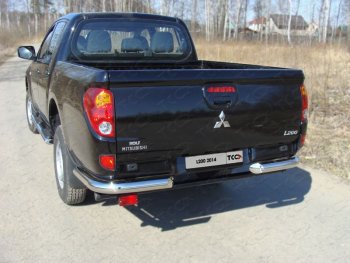 22 599 р. Защита задняя (уголки, нержавейка 76,1 мм) ТСС Тюнинг  Mitsubishi L200  4 (2013-2016)  рестайлинг  с доставкой в г. Санкт‑Петербург. Увеличить фотографию 1