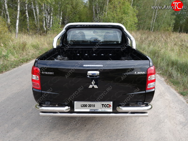 55 999 р. Защита кузова d76,1 мм (только для кузова) ТСС Тюнинг  Mitsubishi L200  5 KK,KL (2015-2019) дорестайлинг (нержавейка)  с доставкой в г. Санкт‑Петербург