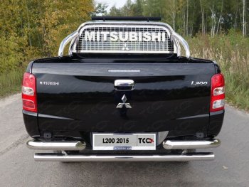 Защита кузова и заднего стекла (только для кузова) d 75х42 мм со светодиодной фарой ТСС Тюнинг Mitsubishi (Митсубиси) L200 (л)  5 KK,KL (2018-2022) 5 KK,KL рестайлинг