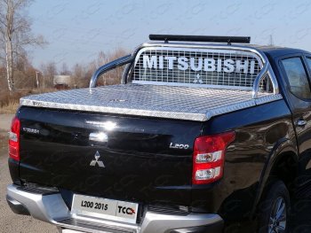 Защита кузова и заднего стекла (для крышки) d 75х42 мм со светодиодной фарой ТСС Тюнинг Mitsubishi (Митсубиси) L200 (л)  5 KK,KL (2018-2022) 5 KK,KL рестайлинг