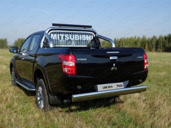 18 549 р. Защита задняя (центральная 120х60 мм) ТСС Тюнинг  Mitsubishi L200  5 KK,KL (2018-2022) рестайлинг (центральная)  с доставкой в г. Санкт‑Петербург. Увеличить фотографию 1