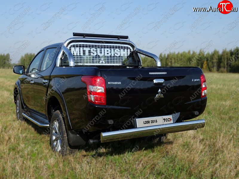 18 549 р. Защита задняя (центральная 120х60 мм) ТСС Тюнинг  Mitsubishi L200  5 KK,KL (2018-2022) рестайлинг (центральная)  с доставкой в г. Санкт‑Петербург