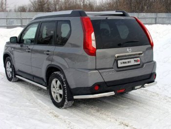 11 749 р. Защита заднего бампера (уголки, d60,3 мм) TCC Nissan X-trail 2 T31 рестайлинг (2010-2015)  с доставкой в г. Санкт‑Петербург. Увеличить фотографию 1