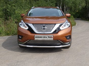 40 649 р. Защита переднего бампера нижняя с ДХО 60,3 мм ТСС Тюнинг  Nissan Murano  3 Z52 (2015-2022) дорестайлинг (нержавейка)  с доставкой в г. Санкт‑Петербург. Увеличить фотографию 1