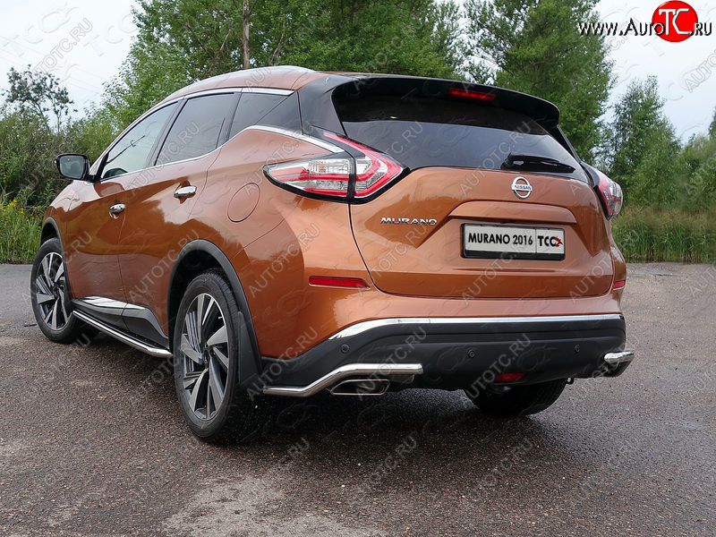 14 999 р. Защита заднего бампера (уголки, d42,4 мм) TCC  Nissan Murano  3 Z52 (2015-2022) дорестайлинг  с доставкой в г. Санкт‑Петербург