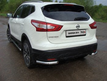 16 549 р. Защита заднего бампера (уголки, d60,3 мм) TCC  Nissan Qashqai  2 (2013-2019) J11 дорестайлинг  с доставкой в г. Санкт‑Петербург. Увеличить фотографию 1