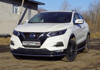 17 799 р. Защита переднего бампера нижняя 42,4 мм ТСС Тюнинг  Nissan Qashqai  2 (2017-2022) J11 рестайлинг (нержавейка)  с доставкой в г. Санкт‑Петербург. Увеличить фотографию 1