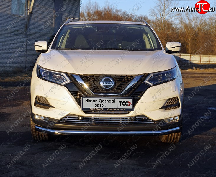 20 499 р. Защита переднего бампера нижняя d60,3 мм ТСС Тюнинг  Nissan Qashqai  2 (2017-2022) J11 рестайлинг (нержавейка)  с доставкой в г. Санкт‑Петербург