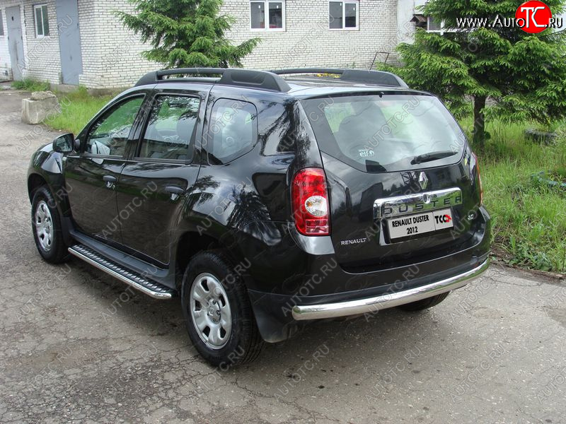 20 899 р. Защита задняя (овальная длинная 75х42 мм) ТСС Тюнинг Renault Duster HS дорестайлинг (2010-2015) (овальная длинная)  с доставкой в г. Санкт‑Петербург