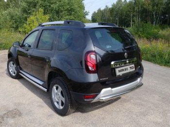 11 999 р. Защита задняя (нержавейка 60,3 мм) ТСС Тюнинг Renault Duster HS дорестайлинг (2010-2015)  с доставкой в г. Санкт‑Петербург. Увеличить фотографию 1