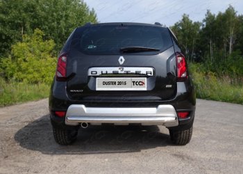 11 999 р. Защита задняя (нержавейка 60,3 мм) ТСС Тюнинг  Renault Duster  HS (2015-2021) рестайлинг  с доставкой в г. Санкт‑Петербург. Увеличить фотографию 1