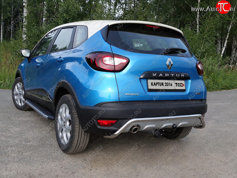 17 999 р. Защита задняя (нержавейка d42,4 мм), ТСС Тюнинг  Renault Kaptur (2016-2020) дорестайлинг  с доставкой в г. Санкт‑Петербург