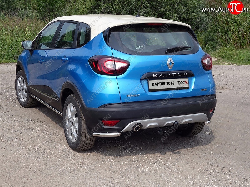 10 499 р. Защита заднего бампера (уголки, d42,4 мм) TCC  Renault Kaptur (2016-2020) дорестайлинг  с доставкой в г. Санкт‑Петербург