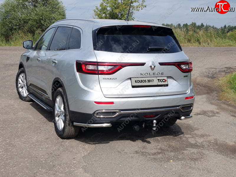 14 999 р. Защита заднего бампера (уголки, d42,4 мм) TCC  Renault Koleos  2 (2016-2024)  с доставкой в г. Санкт‑Петербург