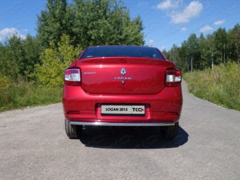 8 899 р. Защита задняя (нержавейка 42,4 мм), ТСС Тюнинг  Renault Logan  2 (2014-2018) дорестайлинг  с доставкой в г. Санкт‑Петербург. Увеличить фотографию 1