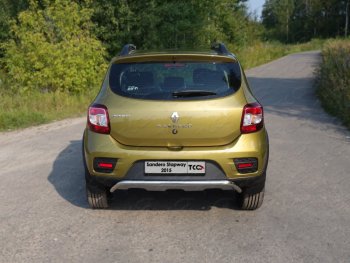 11 999 р. Защита задняя (нержавейка 42,4 мм), ТСС Тюнинг  Renault Sandero Stepway  (B8) (2014-2018) дорестайлинг  с доставкой в г. Санкт‑Петербург. Увеличить фотографию 1