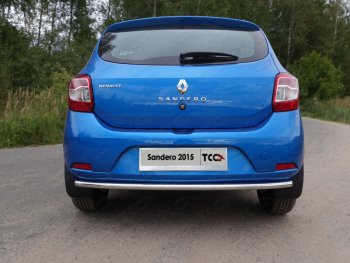 10 499 р. Защита задняя (нижняя d42,4 мм) ТСС Тюнинг  Renault Sandero  (B8) (2014-2018) дорестайлинг (нижняя)  с доставкой в г. Санкт‑Петербург. Увеличить фотографию 1