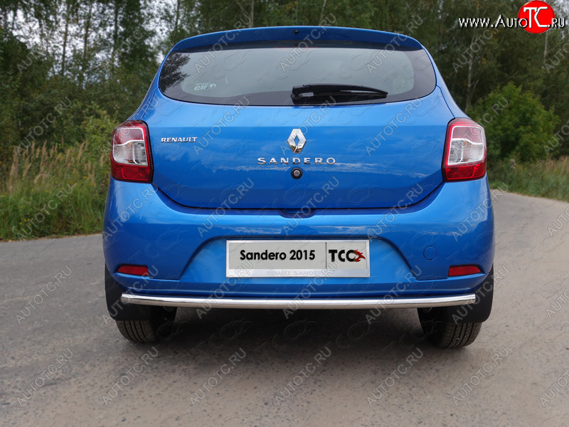 10 499 р. Защита задняя (нижняя d42,4 мм) ТСС Тюнинг  Renault Sandero  (B8) (2014-2018) дорестайлинг (нижняя)  с доставкой в г. Санкт‑Петербург