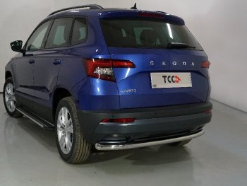 14 999 р. Защита задняя (нержавейка 60,3 мм) ТСС Тюнинг  Skoda Karoq  NU7 (2020-2024) рестайлинг  с доставкой в г. Санкт‑Петербург. Увеличить фотографию 1