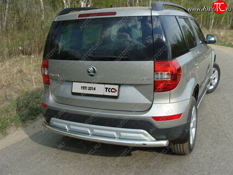 14 999 р. Защита задняя (нержавейка 60,3 мм) ТСС Тюнинг  Skoda Yeti (2013-2018)  с доставкой в г. Санкт‑Петербург