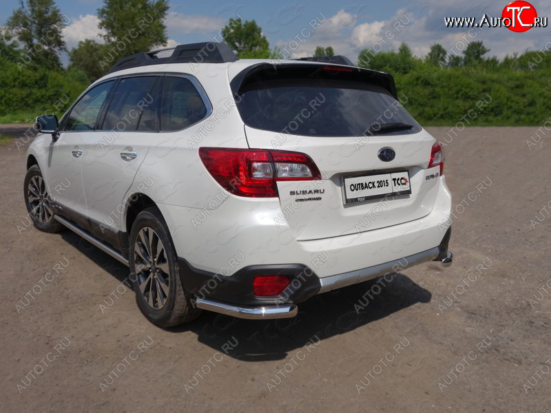 17 999 р. Защита заднего бампера (уголки, d60,3 мм) TCC  Subaru Outback  BS/B15 (2014-2021) дорестайлинг универсал, рестайлинг универсал  с доставкой в г. Санкт‑Петербург